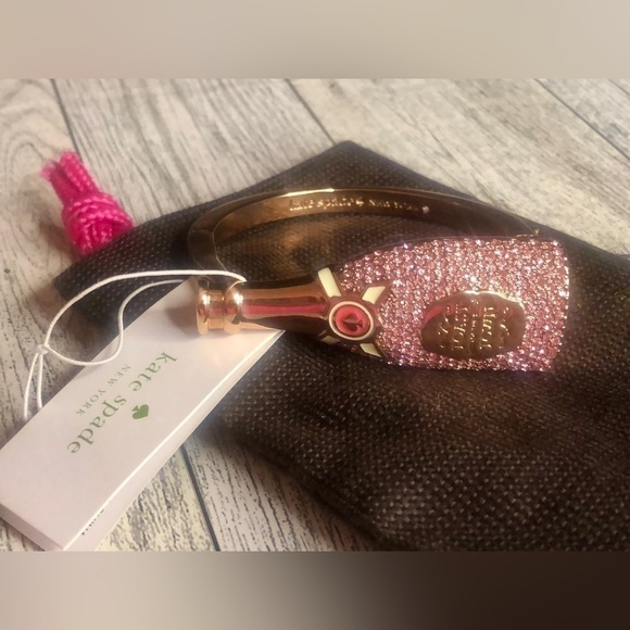 NWT Kate Spade Make Magic Rose‎ Gold Champagne Bangle Bracelet ULTRA RARE - Picture 2 of 9